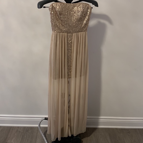 Sequin champagne dress 💛 - Picture 3 of 7